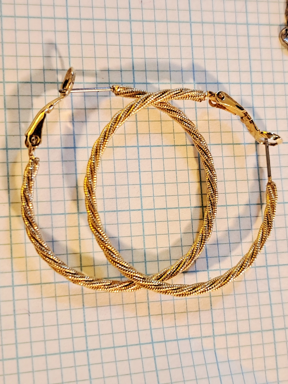 Gold-Tone Twisted Hoop Earrings - Elegant Women’s Jewelry
